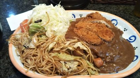 カツカレー＆スタミナ味パスタ