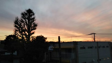 ベランダからの夕焼け