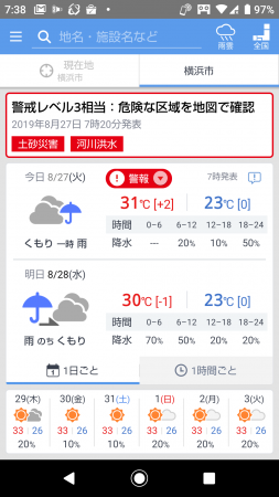 大雨警報