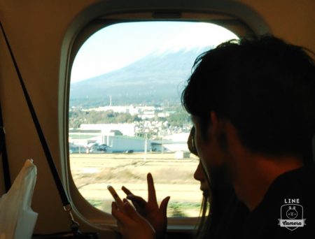 新幹線からの富士山