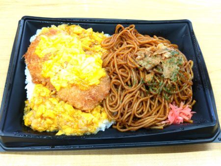 ロースかつ丼＆ソース焼そば